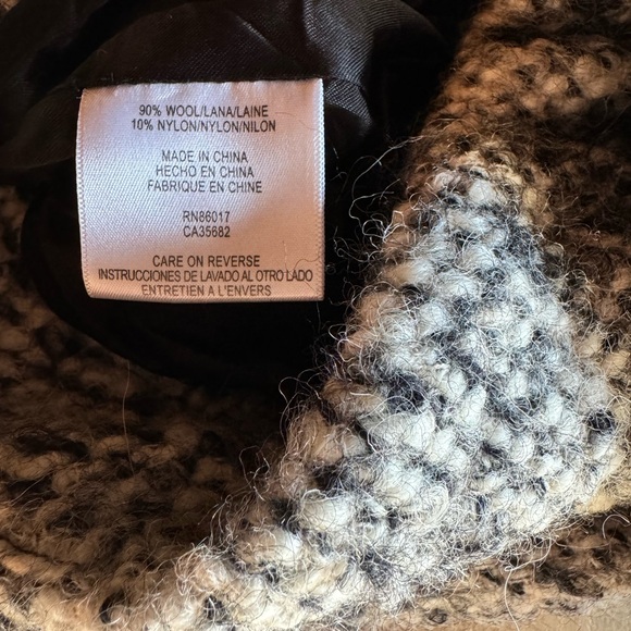 Bebe M Cardigan cropped in grey-white-black wool - Picture 7 of 7